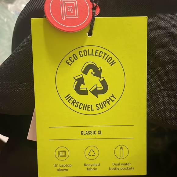 Herschel Eco XL Classic 15 in Laptop Backpack. NWT Small emblem on front center. - Picture 11 of 13